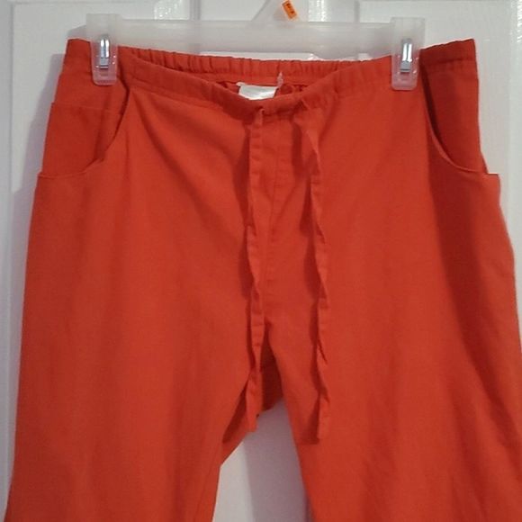 Dickies Burnt Orange Drawstring Straight Leg Pull On Pants Scrubs DePop - Picture 2 of 11